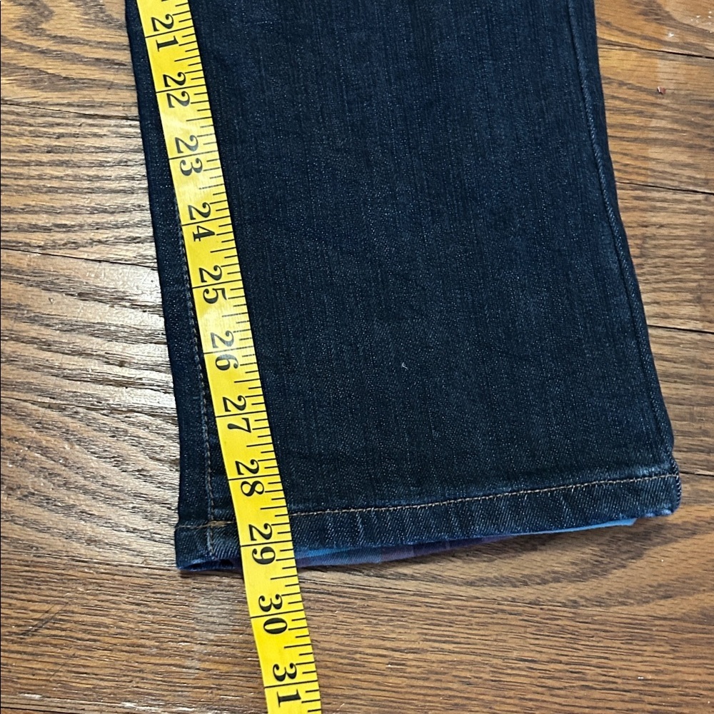 LLBean Flannel Lined Classic Dark Blue Straight Leg Jeans Size 10 - Picture 7 of 15